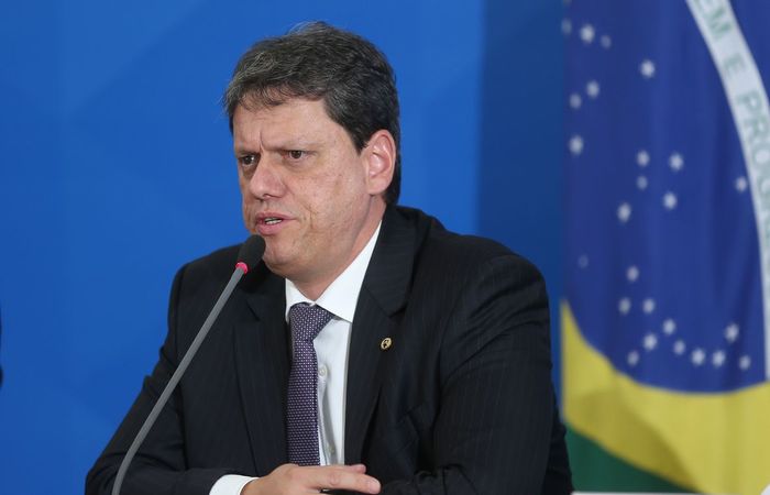 Tarcsio Freitas destacou infraestrutura brasileira em coletiva. (Foto: Marcello Casal JrAgncia Brasil
)