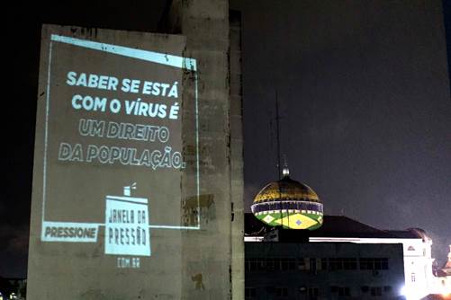 Campanha pressiona para o aumento do número de testes para covid-19 (Divulgação) Campanha pressiona para o aumento do número de testes para covid-19 (Divulgação)