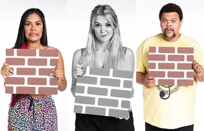 Flayslane, Marcela e Babu, os emparedados da semana. (Foto: TV Globo/Divulgação) Flayslane, Marcela e Babu, os emparedados da semana. (Foto: TV Globo/Divulgação)