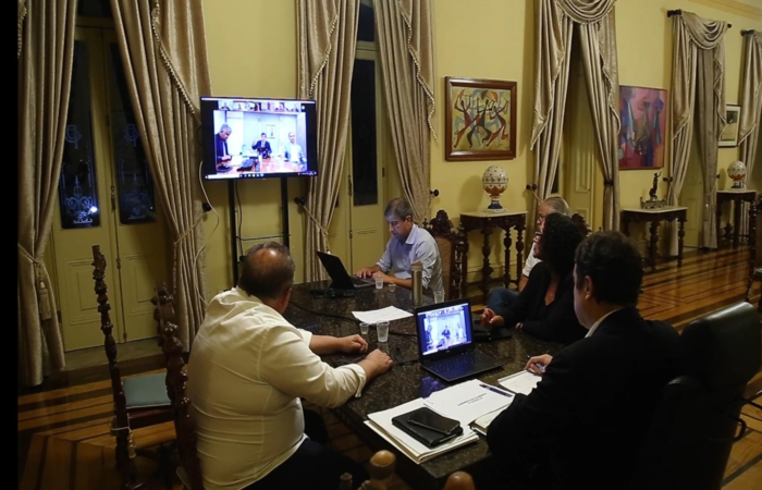 (O governador também falou da necessidade no estado de respiradores, EPIs e testes para detectar a doença. Foto: Governo do Estado\Divulgação)