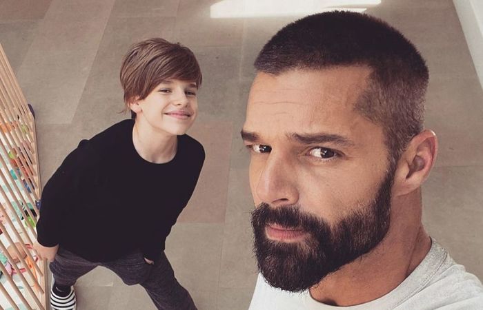 Ricky e um dos seus filhos, Matteo Martin (Foto: Reproduo/Instagram)