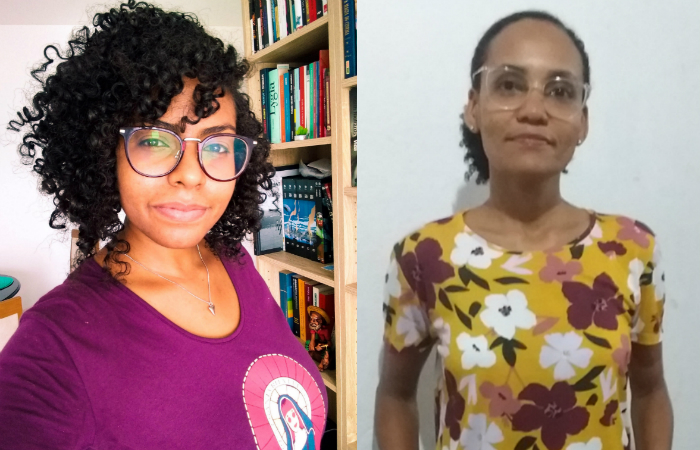 Ilka Souza (dir.) e Adriana Silva pesquisam a representação da mulher negra na literatura (Fotos: Acervo Pessoal) Ilka Souza (dir.) e Adriana Silva pesquisam a representação da mulher negra na literatura (Fotos: Acervo Pessoal)