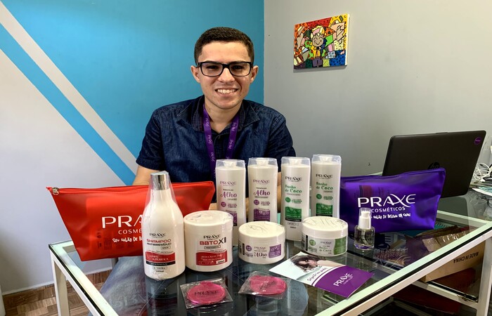 Jefferson Oliveira arriscou lançar novo produto e dobrou o faturamento neste período. (Foto: Praxe Cosméticos/Divulgação) Jefferson Oliveira arriscou lançar novo produto e dobrou o faturamento neste período. (Foto: Praxe Cosméticos/Divulgação)