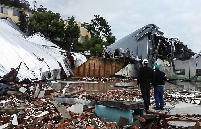 (Foto: Divulgação/Defesa Civil de Santa Catarina) (Foto: Divulgação/Defesa Civil de Santa Catarina)
