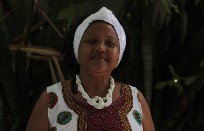 Dona Glria  uma das grandes incentivadoras da manuteno do coco de roda entre os mais jovens (Foto: Tarciso Augusto/Esp. DP FOTO)