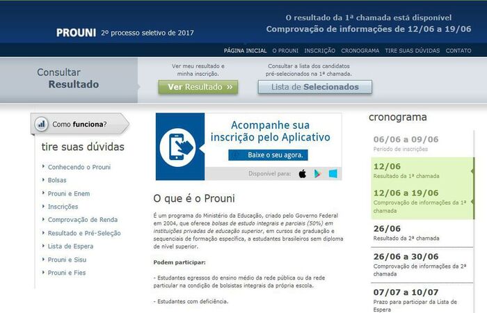 (Foto: Divulgação/Prouni) (Foto: Divulgação/Prouni)