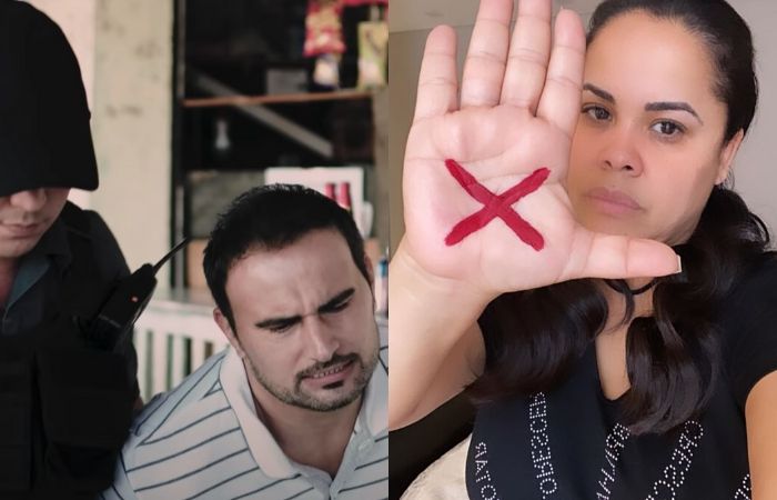 Cena do novo clipe e Cassiane em pedido de desculpas (Foto: YouTube e Instagram/Reproduo)