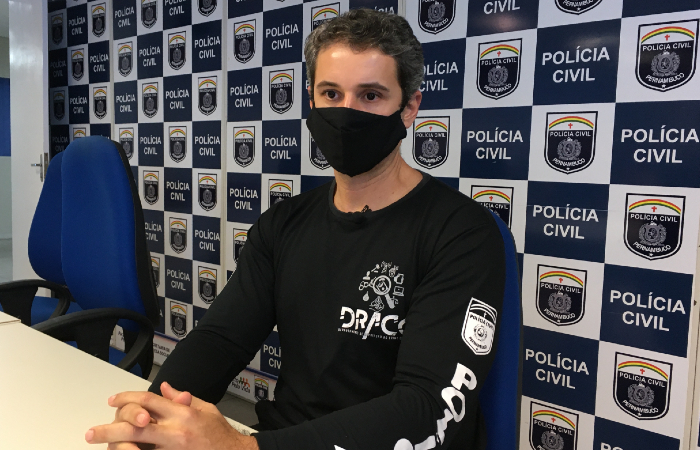 Investigações e operações estão sendo conduzidas pelo delegado Diego Pinheiro. (Foto: Diogo Cavalcante/DP.)