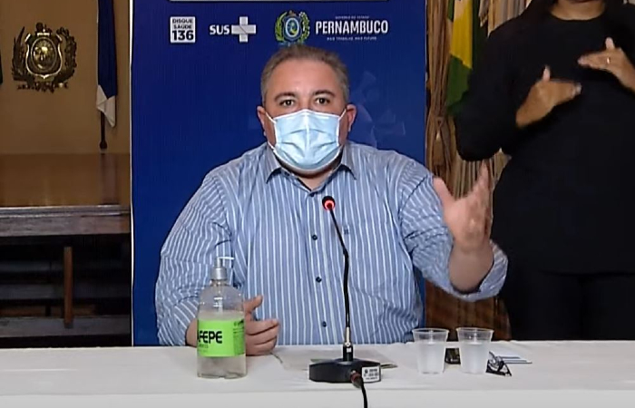 Nos ltimos 13 dias, apenas 1,9 mil pessoas com sintomas gripais se testaram. ' muito baixo, muito aqum do esperado', disse Andr Longo. (Foto: Reproduo/Governo de Pernambuco.)