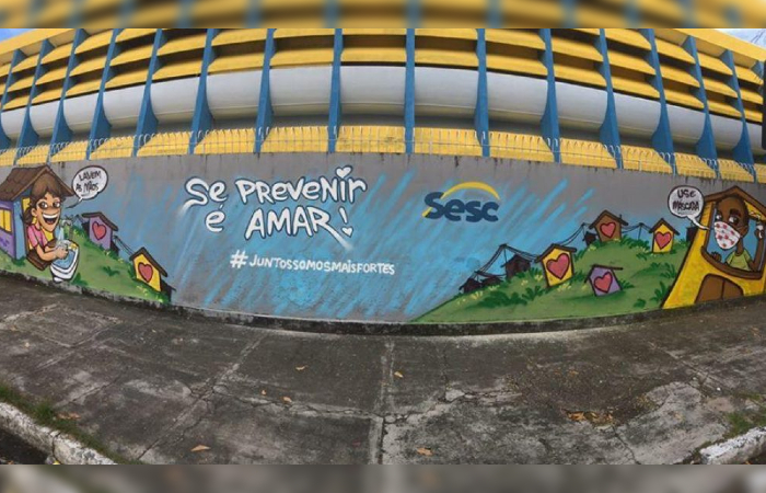 Exemplo de desenho que ser grafitado nesta sexta-feira (7). (Foto: Divulgao/Sesc.)