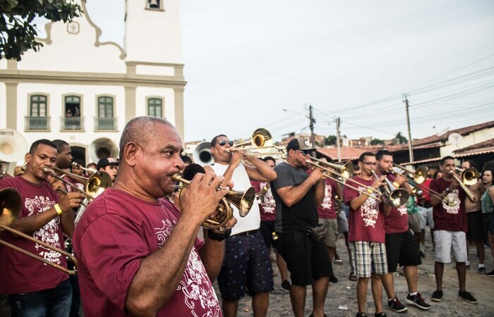 Orquestra do bloco A Porca, em Olinda (Foto: Clio Gouveia/Divulgao)