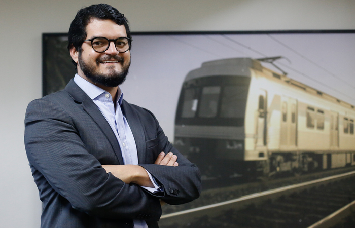 O advogado Carlos Ferreira assumiu a superintendncia da Companhia Brasileira de Trens Urbanos (CBTU-PE) no ms de maio maio, em meio  pandemia. (Leandro Santana Esp DP)