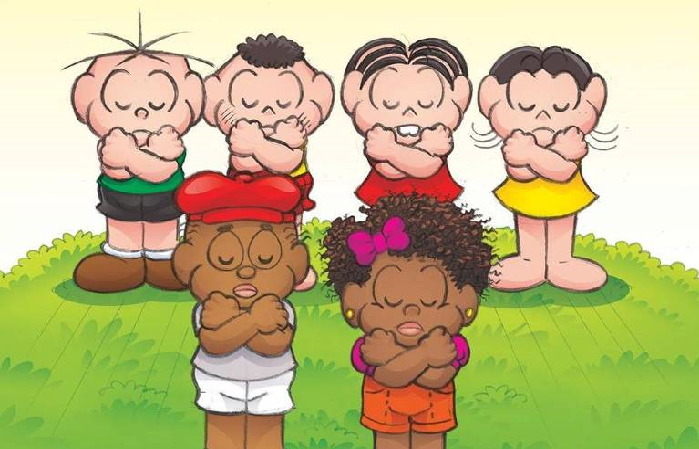 O cartunista Mauricio de Sousa desenhou Cebolinha, Cascão, Mônica, Magali, Jeremias e Milena fazendo o símbolo do Pantera Negra, super-herói do universo Marvel. (Foto: Reprodução / Internet) O cartunista Mauricio de Sousa desenhou Cebolinha, Cascão, Mônica, Magali, Jeremias e Milena fazendo o símbolo do Pantera Negra, super-herói do universo Marvel. (Foto: Reprodução / Internet)