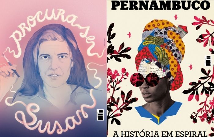 Capas das edies de outubro (esquerda) e junho (direita) de 2019. (Foto: Cepe/Divulgao)