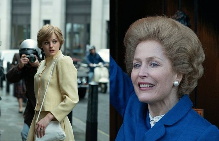 Emma Corrin  Lady Di, enquanto Gillian Anderson vive Margaret Thatcher (Foto: Divulgao)