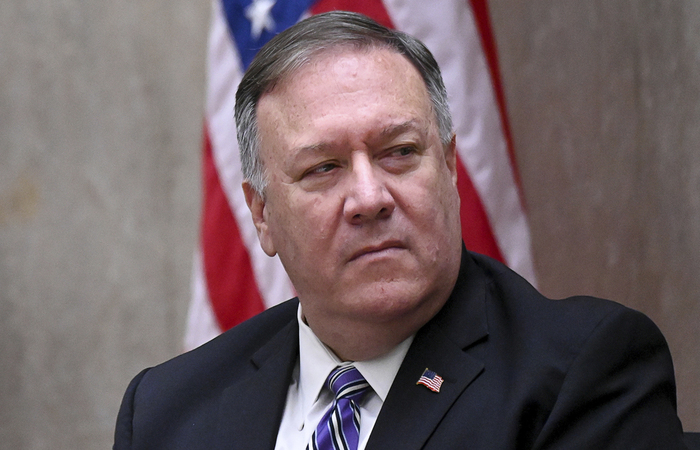 Anúncio foi feito pelo secretário de Estado americano Mike Pompeo (Foto: ERIN SCOTT/POOL/AFP) Anúncio foi feito pelo secretário de Estado americano Mike Pompeo (Foto: ERIN SCOTT/POOL/AFP)