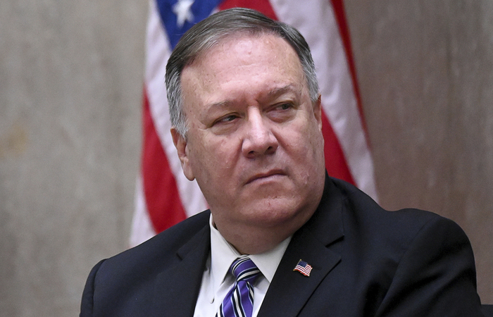 Anncio foi feito pelo secretrio de Estado americano Mike Pompeo (Foto: ERIN SCOTT/POOL/AFP)