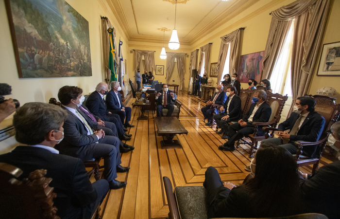 Anncio foi feito hoje em reunio no Palcio do Campo das Princesas. (Foto: Marlon Diego/Sdec/Divulgao)