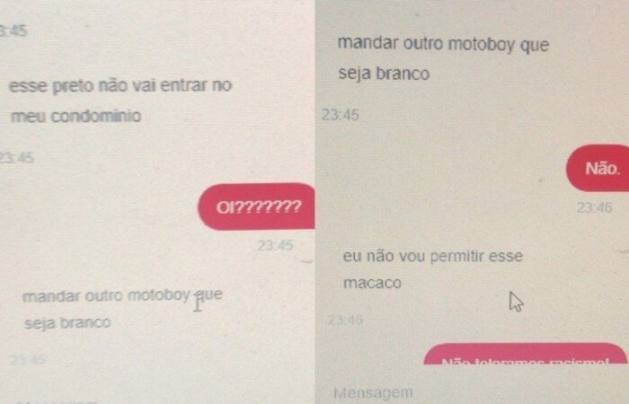 Dono de sanduicheria diz que cliente proibiu entrada de entregador em condomínio de luxo por ele ser negro (Foto: Reprodução) Dono de sanduicheria diz que cliente proibiu entrada de entregador em condomínio de luxo por ele ser negro (Foto: Reprodução)