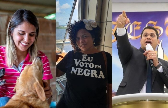 Andreza Romero (PP), Dani Portela (PSOL) e Pastor Júnior Tércio (PODE) ocupam o pódio dos vereadores mais votados em 2020 (Foto: Instagram/Reprodução) Andreza Romero (PP), Dani Portela (PSOL) e Pastor Júnior Tércio (PODE) ocupam o pódio dos vereadores mais votados em 2020 (Foto: Instagram/Reprodução)