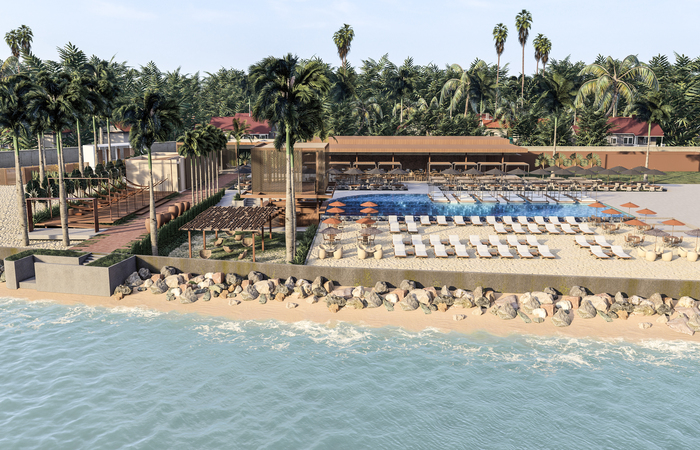 Beach club ser inaugurado no prximo dia 26 com capacidade inicial para 300 pessoas. (Foto: Perspectiva LUP Beach Club/Divulgao)