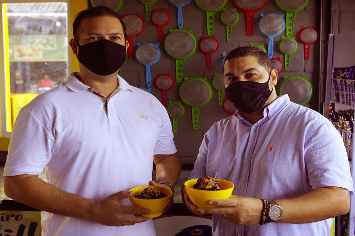 Filipe Melo e Gustavo Interaminense investiram em loja no Ceasa. (Foto: T