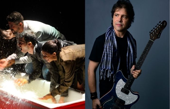 A peça Cachorros Não Sabem Blefar, do Grupo? Que absurdo!, e o espetáculo musical Trajetória Instrumental, de Luciano Magno, serão apresentados na noite desta quarta (Fotos: Divulgação e Manu Ferrão/Divulgação) A peça Cachorros Não Sabem Blefar, do Grupo? Que absurdo!, e o espetáculo musical Trajetória Instrumental, de Luciano Magno, serão apresentados na noite desta quarta (Fotos: Divulgação e Manu Ferrão/Divulgação)