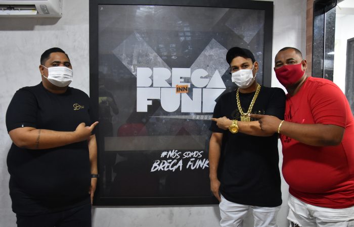 Diego Zika, Jnior Silva e Pepeu Nascimento, scios da Brega Inn Funk (Foto: Andr Santos/Divulgao)