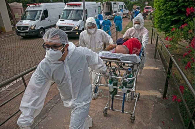 (Estudo britânico aponta que a variante brasileira do vírus da Covid-19 pode ser mais resistente à resposta imunológica, além de ser mais facilmente transmitida. Foto: AFP / TARSO SARRAF) (Estudo britânico aponta que a variante brasileira do vírus da Covid-19 pode ser mais resistente à resposta imunológica, além de ser mais facilmente transmitida. Foto: AFP / TARSO SARRAF)