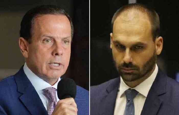 João Doria respondeu com 'bom humor' Eduardo Bolsonaro (Foto: Agência Brasil/Reprodução) João Doria respondeu com 'bom humor' Eduardo Bolsonaro (Foto: Agência Brasil/Reprodução)