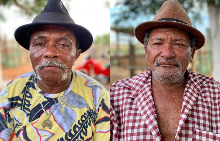 Os mestres Borges Lucas e Reginaldo Cipriano apresentam seus tradicionais cocos de roda (Fotos: Divulgao)