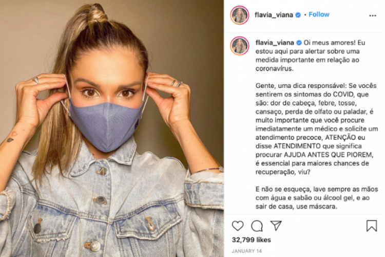 (A ex-BBB Flávia Viana foi paga pelo governo federal para promover o uso do KIT Covid. Foto: Reprodução/Instagram) (A ex-BBB Flávia Viana foi paga pelo governo federal para promover o uso do KIT Covid. Foto: Reprodução/Instagram)
