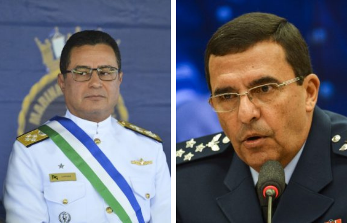  (Almir Garnier dos Santos (à direita) e brigadeiro Carlos de Almeida Baptista (à esquerda). Fotos: Valter Campanato e Marcelo Camargo/Agência Brasil)