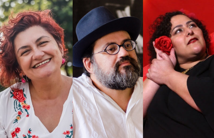 A programação conta com a presença de Cida Pedrosa, Jorge Filó e Susana Morais (Foto: Andréa Rêgo Barros/Divulgação, Jan Ribeiro/Divulgação e Divulgação
) A programação conta com a presença de Cida Pedrosa, Jorge Filó e Susana Morais (Foto: Andréa Rêgo Barros/Divulgação, Jan Ribeiro/Divulgação e Divulgação
)