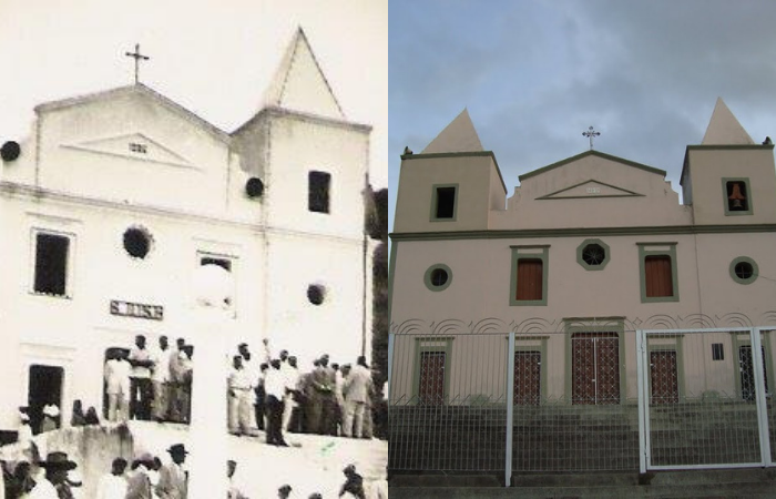 Igreja de São José na primeira metade do século 20 e na atualidade (Foto: Wikipedia e Mapio/Reprodução) Igreja de São José na primeira metade do século 20 e na atualidade (Foto: Wikipedia e Mapio/Reprodução)