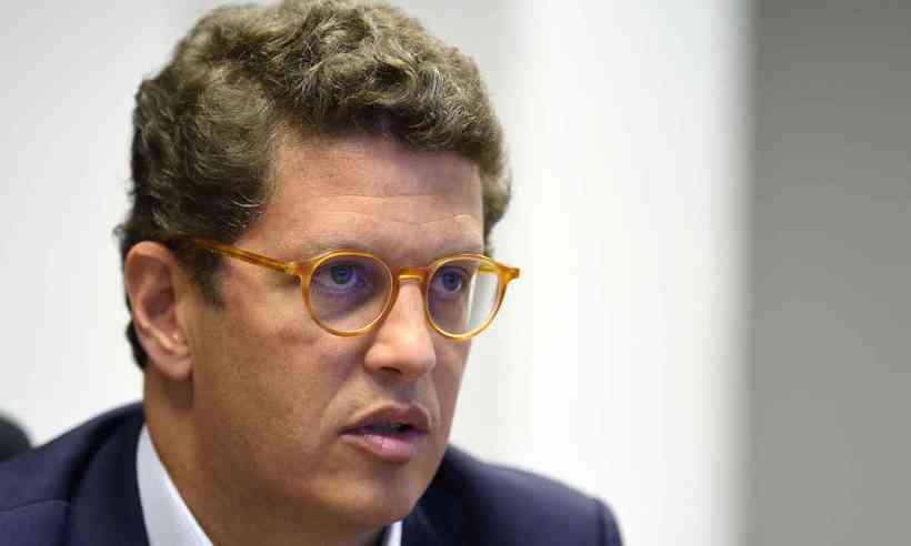  (Questionamentos  poltica ambiental brasileira pressionam ministro Ricardo Salles. Foto: Evaristo S/AFP)