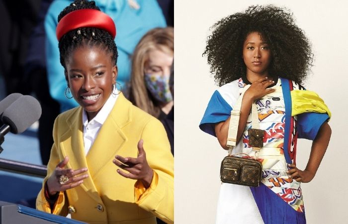 A poetisa Amanda Gorman e a tenista Naomi Osaka são as outras duas a integrarem a copresidência (Foto: Reprodução Louis Vuitton/Divulgação) A poetisa Amanda Gorman e a tenista Naomi Osaka são as outras duas a integrarem a copresidência (Foto: Reprodução Louis Vuitton/Divulgação)