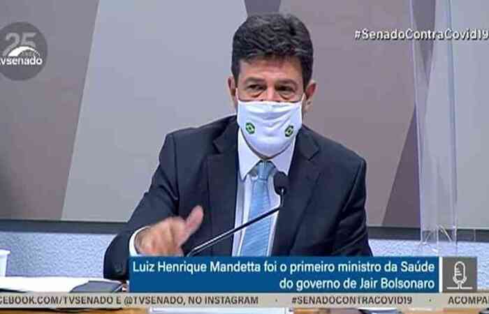 Ex-ministro afirmou na CPI do Coronavírus que orientação acontecia antes de a Covid-19 se tornar realidade no país
(foto: Reprodução/YouTube TV Senado
) Ex-ministro afirmou na CPI do Coronavírus que orientação acontecia antes de a Covid-19 se tornar realidade no país
(foto: Reprodução/YouTube TV Senado
)