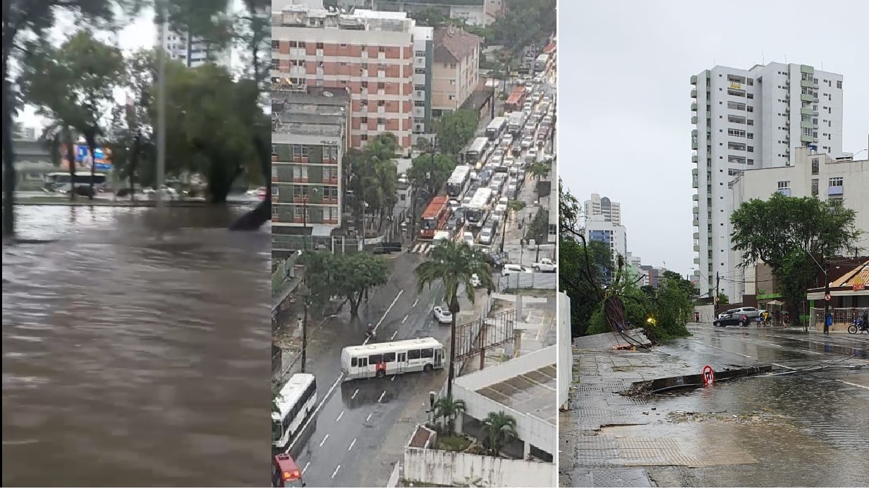 Avenida Agamenon Magalhes, Avenida Conselheiro Aguiar. (Mdias sociais/Reproduo/Montagem DP)
