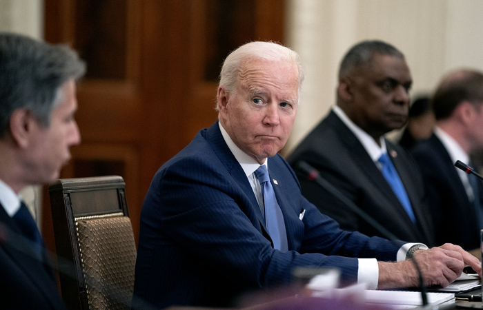 Biden promete ajudar na reconstrução e diz que a única solução do conflito envolve a criação da Palestina (POOL / GETTY IMAGES NORTH AMERICA / GETTY IMAGES VIA AFP) Biden promete ajudar na reconstrução e diz que a única solução do conflito envolve a criação da Palestina (POOL / GETTY IMAGES NORTH AMERICA / GETTY IMAGES VIA AFP)