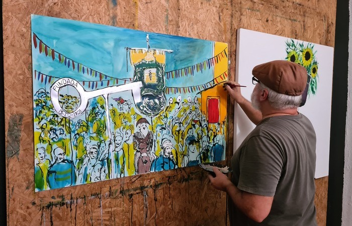 Com a não-realização da festividade, Aluizio Camara resolveu transformar a saudade em telas coloridas (Foto: Divulgação) Com a não-realização da festividade, Aluizio Camara resolveu transformar a saudade em telas coloridas (Foto: Divulgação)
