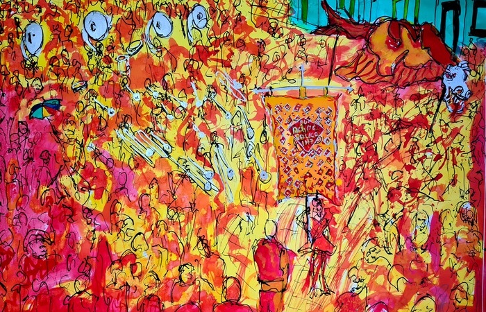 A troça Eu Acho é Pouco é uma das homenageadas pelo artista plástico (Foto: Divulgação) A troça Eu Acho é Pouco é uma das homenageadas pelo artista plástico (Foto: Divulgação)
