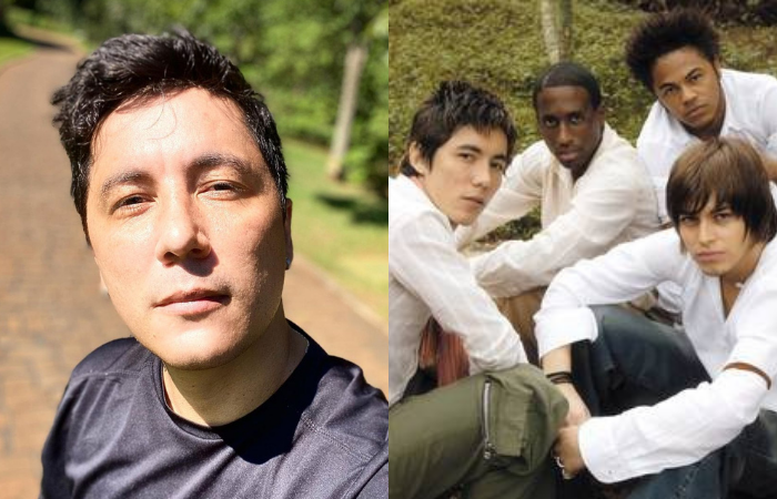 Jhean Marcell na atualidade e na época do primeiro disco do grupo (Foto: Reprodução do Instagram e Sony Music/Divulgação) Jhean Marcell na atualidade e na época do primeiro disco do grupo (Foto: Reprodução do Instagram e Sony Music/Divulgação)