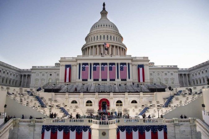 (Os últimos 2.149 dos quase 26.000 soldados de uma mobilização extraordinária em Washington partiram no fim de semana, quando a missão de proteger o Congresso terminou formalmente. Foto: Caroline Brehman / POOL / AFP) (Os últimos 2.149 dos quase 26.000 soldados de uma mobilização extraordinária em Washington partiram no fim de semana, quando a missão de proteger o Congresso terminou formalmente. Foto: Caroline Brehman / POOL / AFP)