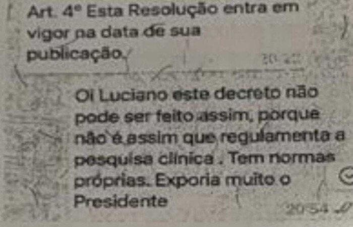 Troca de mensagem entre Nise e Luciano Azevedo (crédito: divulgação) Troca de mensagem entre Nise e Luciano Azevedo (crédito: divulgação)