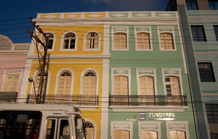 Sede da Fundarpe e Teatro Arraial, na Rua da Aurora (Foto: Isabella Valle/Fundarpe) Sede da Fundarpe e Teatro Arraial, na Rua da Aurora (Foto: Isabella Valle/Fundarpe)