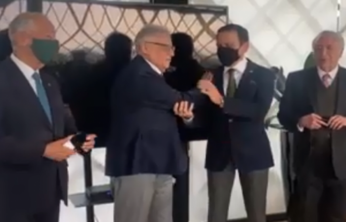 "Ele é candidato à presidência e tem o meu voto", disse o ex-presidente durante reinauguração do Museu da Língua Portuguesa (Reprodução / Governo de SP) "Ele é candidato à presidência e tem o meu voto", disse o ex-presidente durante reinauguração do Museu da Língua Portuguesa (Reprodução / Governo de SP)