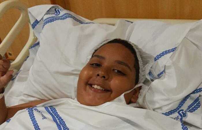 Francisco Ortiz, de 12 anos, operou h um ano as amgdalas, adenoides, septo nasal e cornetos nasais. (Foto: Acervo pessoal)