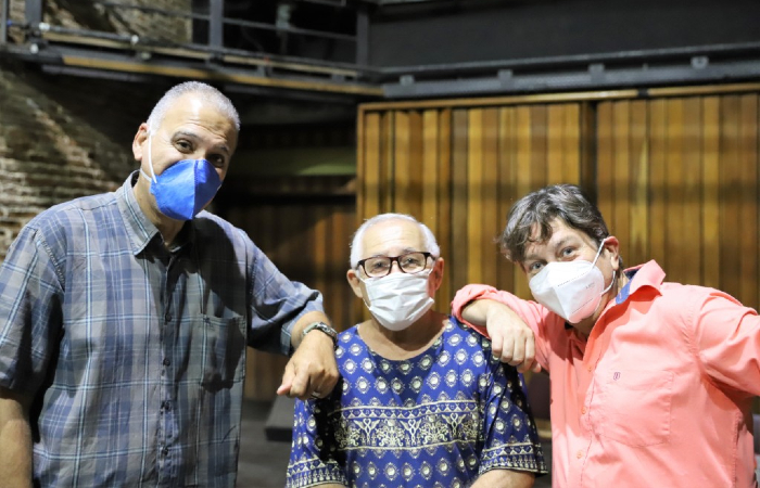 Carlos Carvalho, Paulo de Castro e Paulo de Pontes, organizadores do festival (Foto: Thiago Farias Neves/Divulgao)