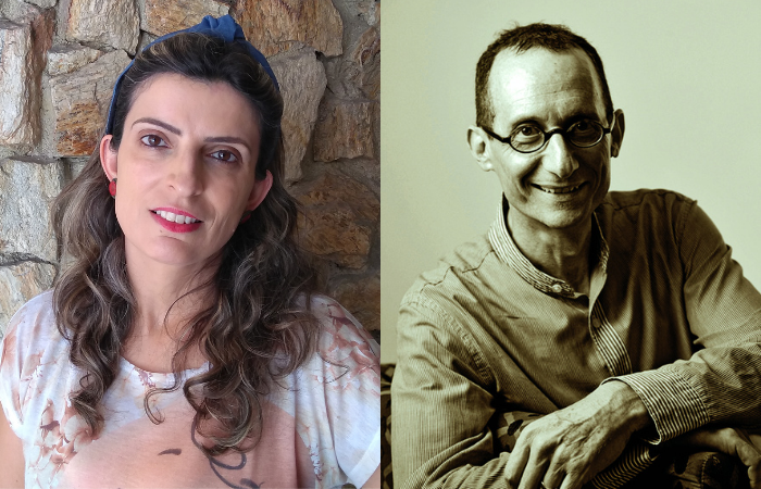 Vanessa Molnar, autora de A importância dos telhados, e Luis Krausz, autor de Opulência. (Foto: Divulgação) Vanessa Molnar, autora de A importância dos telhados, e Luis Krausz, autor de Opulência. (Foto: Divulgação)